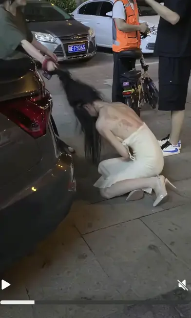 《白裙女子被抓头发跳河》-小三疑云事件始末全记录-白裙女子被揪头发跳河后续完整版-湘E车牌女子拉头发坠河无广告在线观看